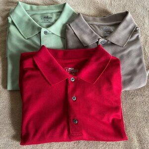 GREAT VALUE! PGA Tour Golf Shirts - Red, Light Brown, and Light Sage Green - XL